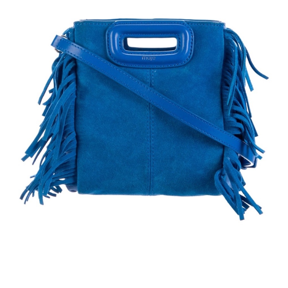 Maje Suede Sac M Fringe Crossbody Bag